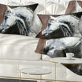 thumbnail image 1 of Designart Gray Arabian Horse Watercolor - Abstract Throw Pillow - 12x20, 1 of 5