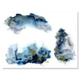 thumbnail image 1 of Designart ' Gray and Blue Clouds With Golden Glitter ' Modern Canvas Wall Art Print, 1 of 4