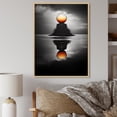 thumbnail image 1 of Designart "Grayscale Reflection of a Rainbow" Abstract Floater Framed Canvas Print, 1 of 7