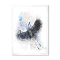 thumbnail image 1 of Designart 'Great Dark Blue Heron Bird Illustration' Farmhouse Framed Art Print, 1 of 4