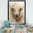 thumbnail image 1 of Designart "Great Plains Bison Bust" Animals Buffalo Picture Framed Wall Art Living Room, 1 of 5