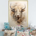 thumbnail image 1 of Designart "Great Plains Bison Bust" Animals Buffalo Picture Framed Wall Art Living Room, 1 of 5