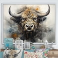 thumbnail image 1 of Designart "Great Plains Bison Bust I" Animals Buffalo Floater Framed Wall Decor, 1 of 5