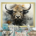 thumbnail image 1 of Designart "Great Plains Bison Bust I" Animals Buffalo Picture Framed Wall Decor, 1 of 1