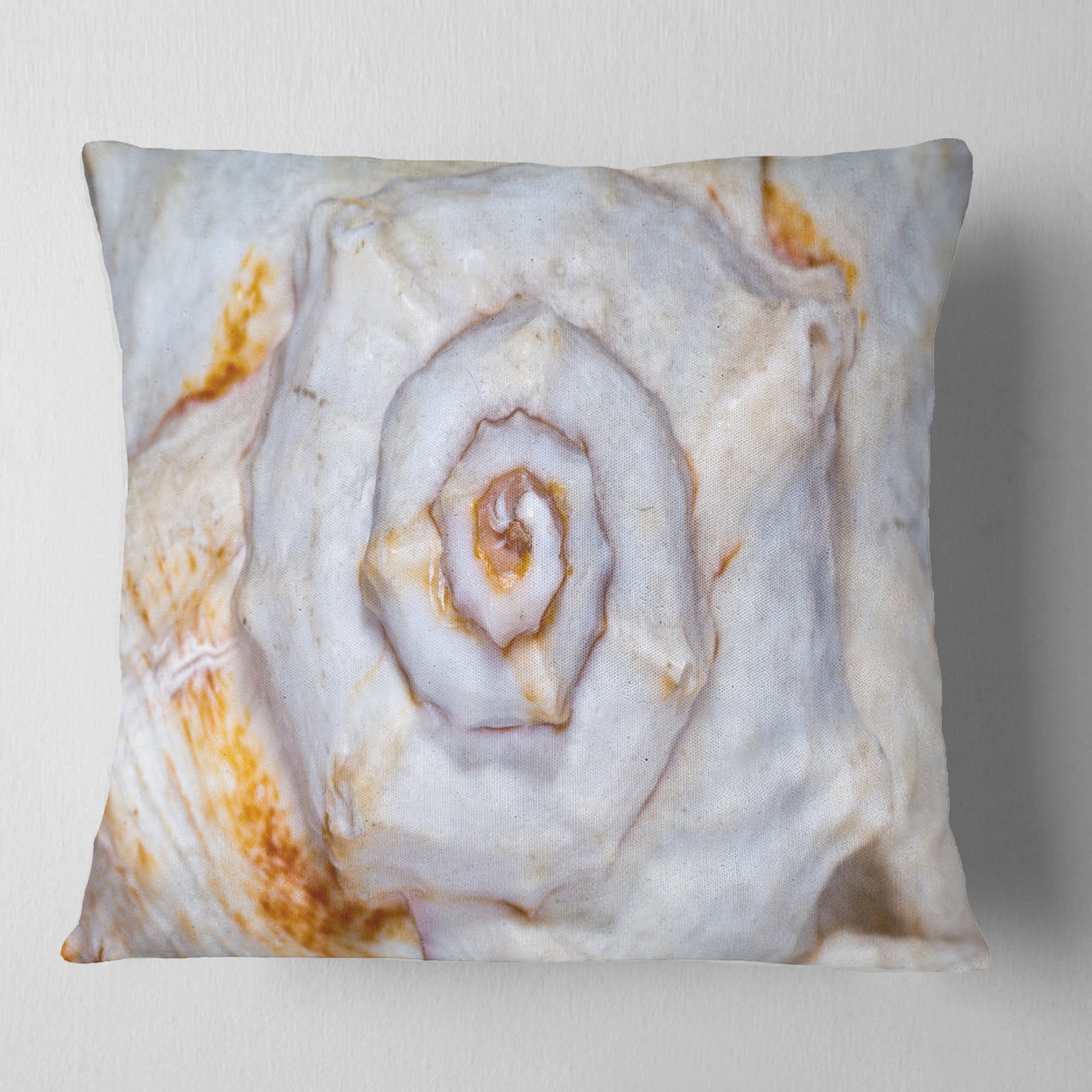 Designart Great Skeleton of Sea Shell - Animal Throw Pillow - 18x18