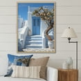 thumbnail image 1 of Designart "Greece Cycladic euphony I" Cityscapes Floater Framed Canvas Print, 1 of 7