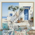 thumbnail image 1 of Designart "Greece Cycladic euphony II" Landscapes Floater Framed Canvas Wall Art, 1 of 7