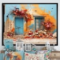 thumbnail image 1 of Designart "Greece Grecian Euphony" Landscapes Floater Framed Wall Art Living Room, 1 of 7