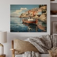 thumbnail image 1 of Designart "Greece Maritime beauty II" Transportation Print on Natural Pine Wood, 1 of 5