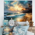 thumbnail image 1 of Designart "Green And Blue Coastal Escapes" Beach Wall Decor, 1 of 5