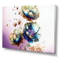 thumbnail image 1 of Designart Green And Blue Violet Floral Design I Canvas Wall Art, 1 of 5