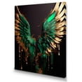 thumbnail image 1 of Designart Green And Gold Angel Wings I Canvas Wall Art, 1 of 5