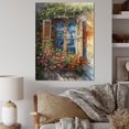 thumbnail image 1 of Designart "Green And Pink The Beauty Of Floral Window Views" Farm Door and Windows Canvas Wall Art, 1 of 5