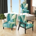 thumbnail image 1 of Designart "Green Blue Abstract Geometric Fusion II" Upholstered Abstract Shapes Accent Chair and Modern & Contemporary Arm Chair - Multiple Color & Pattern, 1 of 7