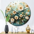 thumbnail image 1 of Designart "Green Blue Calm Oasis III" Abstract Botanicals Oversized Wall Clock, 1 of 5