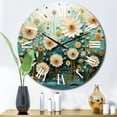 thumbnail image 1 of Designart "Green Blue Calm Oasis III" Abstract Botanicals Oversized Wall Clock, 1 of 5