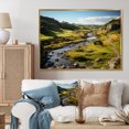 thumbnail image 1 of Designart "Green Blue North Dakota horizon" Landscapes Floater Framed Wall Art Living Room, 1 of 7