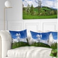 thumbnail image 1 of Designart Green Blue Spring Landscape - Photography Throw Pillow - 16x16, 1 of 5