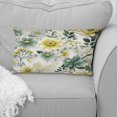 thumbnail image 1 of Designart "Green Bohemian Chic Essence" Floral Printed Throw Pillow, 1 of 5