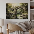 thumbnail image 1 of Designart "Green Bridge peaceful Arch III" Architecture Print on Natural Pine Wood, 1 of 5