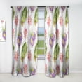 thumbnail image 1 of Designart 'Green Cactus Pattern On White' Mid-Century Modern Curtain Panel, 1 of 5