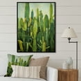 thumbnail image 1 of Designart "Green Cactus Shape Mosaic" Cactus Floater Framed Wall Art Prints, 1 of 5