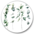 thumbnail image 1 of Designart 'Green Eucalyptus Plant Branches I' Traditional Circle Metal Wall Art 11x11 - Disc of 11, 1 of 5