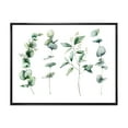 thumbnail image 1 of Designart 'Green Eucalyptus Plant Branches I' Traditional Framed Canvas Wall Art Print, 1 of 5