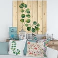 thumbnail image 1 of Designart 'Green Eucalyptus Plant Branches II' Traditional Print on Natural Pine Wood, 1 of 5