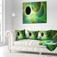 thumbnail image 1 of Designart Green Fractal Angel Wings - Abstract Throw Pillow - 18x18, 1 of 1