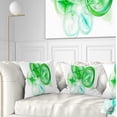 thumbnail image 1 of Designart Green Fractal Desktop - Abstract Throw Pillow - 16x16, 1 of 5
