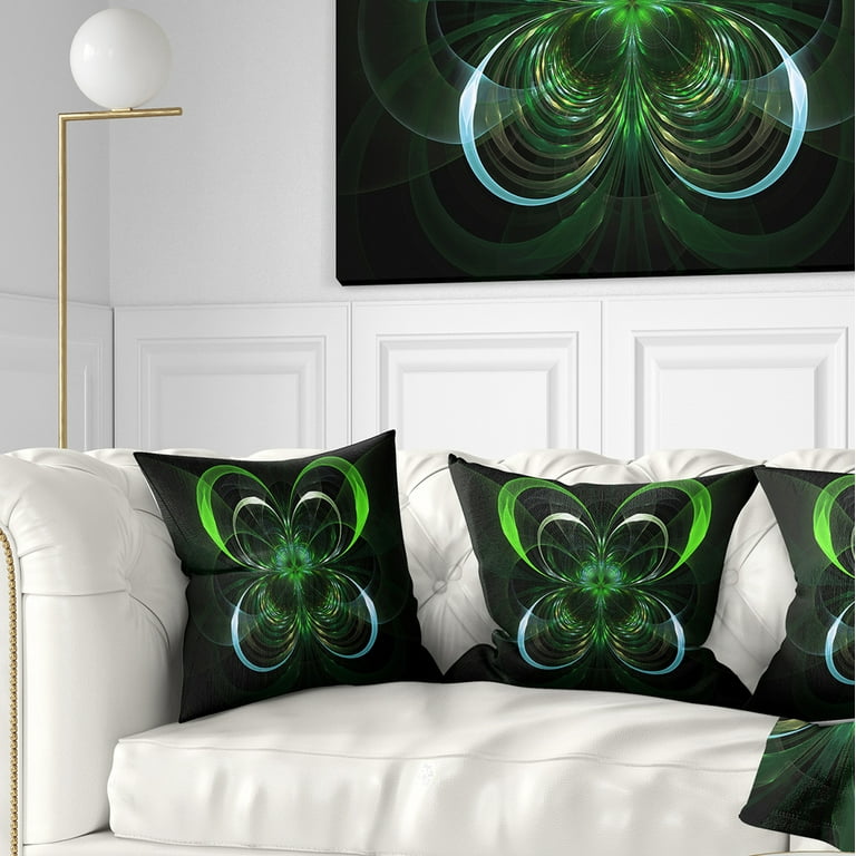 Green and black throw pillows sale