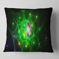 thumbnail image 1 of Designart Green Fractal Space Circles - Abstract Throw Pillow - 18x18, 1 of 4