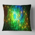 thumbnail image 1 of Designart Green Fractal Symphony of Colors - Abstract Throw Pillow - 16x16, 1 of 4