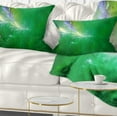 thumbnail image 1 of Designart Green Fractal Thunder Sky - Abstract Throw Pillow - 12x20, 1 of 5