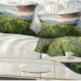 thumbnail image 1 of Designart Green Georgian Mountain Valley - Landscape Printed Throw Pillow - 12x20, 1 of 1