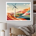 thumbnail image 1 of Designart "Green Horizon Holland Wind Turbine Views II" Architecture Framed Wall Art Decor - Industrial Green Wind Turbines Living Room Framed Canvas Art, 1 of 6