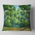 thumbnail image 1 of Designart Green Jungle with Dense Trees - Landscape Wall Throw Pillow - 18x18, 1 of 4