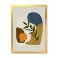 thumbnail image 1 of Designart 'Green Leaf With Botanical Minimalist Shapes' Modern Framed Art Print, 1 of 4