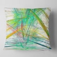 thumbnail image 1 of Designart Green Magical Fractal Pattern - Abstract Throw Pillow - 18x18, 1 of 4