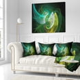 thumbnail image 1 of Designart Green Mystic Psychedelic Texture - Abstract Throw Pillow - 18x18, 1 of 1