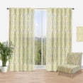 thumbnail image 1 of Designart 'Green Pattern In Eastern Style' Mid-Century Modern Curtain Panel, 1 of 4