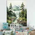 thumbnail image 1 of Designart "Green Pine Tree magic Guardians I" Floral Canvas Print, 1 of 5