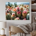 thumbnail image 1 of Designart "Green Pink Cactus landscape I" Floral Wall Decor, 1 of 5
