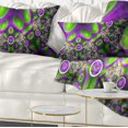 thumbnail image 1 of Designart Green Purple Exotic Pattern - Abstract Throw Pillow - 12x20, 1 of 5