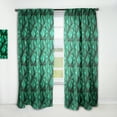 thumbnail image 1 of Designart 'Green Relief Triangles' Modern & Contemporary Curtain Panel, 1 of 4