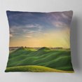 thumbnail image 1 of Designart Green Rural Rolling Hills Tuscany - Landscape Wall Throw Pillow - 18x18, 1 of 4