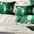 thumbnail image 1 of Designart Green Spherical Water Droplets - Floral Throw Pillow - 12x20, 1 of 1
