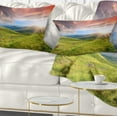 thumbnail image 1 of Designart Green Summer in Carpathians - Landscape Photo Throw Pillow - 12x20, 1 of 5