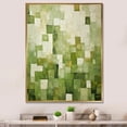 thumbnail image 1 of Designart "Green Tiles in Abstract Cubism" Abstract Framed Wall Art - Modern Green Abstract Tile Bedroom Framed Canvas Wall Art, 1 of 6